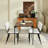 Hararat Modern 5-Piece Dining Set Rectangular Table Upholstered Chairs Industrial Style for Small Spaces Dining Room-199642554-199642552
