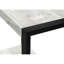 Table de bout industrielle 2 avec apparence de bois récupéré gris et pieds en métal noir, support de finition de 12 po de largeur pour la table de chevet