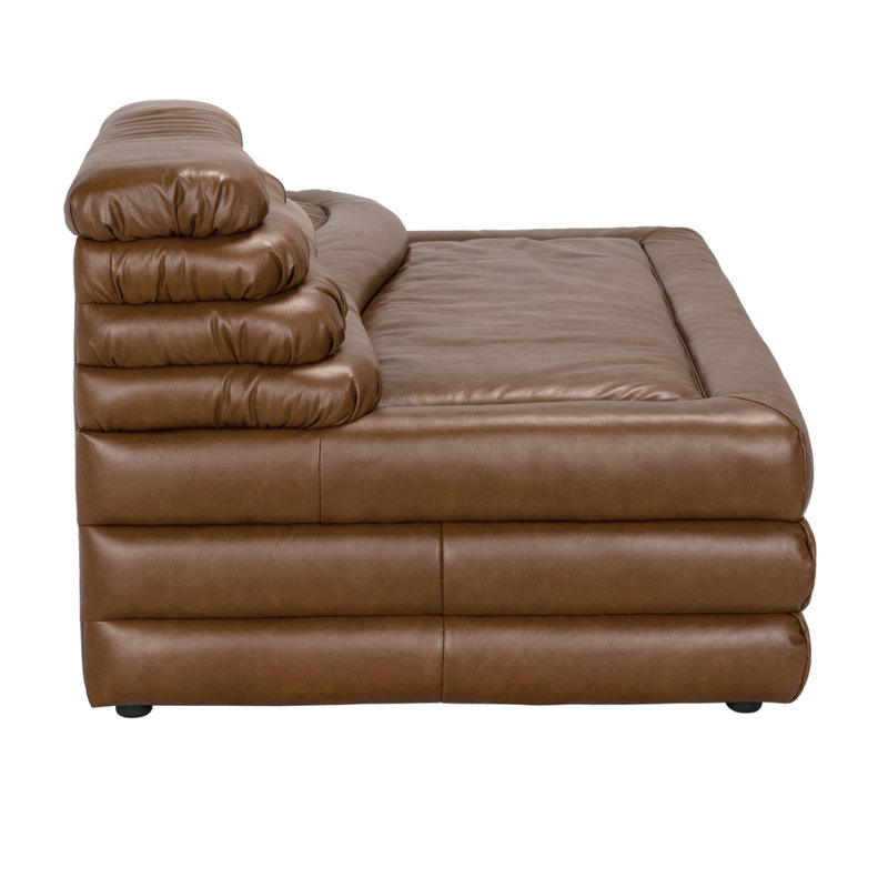 Bandera Sofa, Cl, Roche Tan Leather, Right Hand Facing