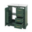 Meuble-lavabo 30 po avec lavabo, meuble-lavabo autoportant avec une porte, 3 tiroirs, structure solide et panneau de fibres à densité moyenne
