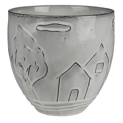 Brunhilda Embossed House Cachepot