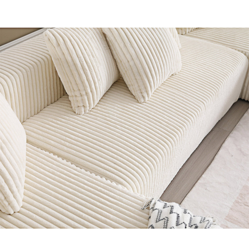 Canapé modulaire rembourré, Blanc ancien