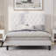 Full Size Modern Faux Leather Upholstered Platform Bed Frame, with Button Tufted Headboard, No Box Spring Needed-1922929632-1922929638