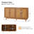 Chartier Mid-Century Modern 57'' W Sideboard with Adjustable Shelves and Solid Wood Legs-1797941873