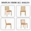 Ensemble de 2 chaises de salle à manger en rotin, style ferme moderne du milieu du siècle, structure en bois massif, dossier en canne, coussin en lin et mousse à ressorts en S-1471481229