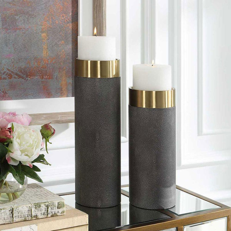 Ignis Candle Holders Black, Black