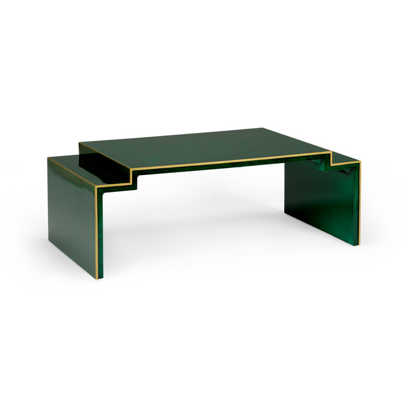 Chatsworth Solid Wood Coffee Table, Malachite Green