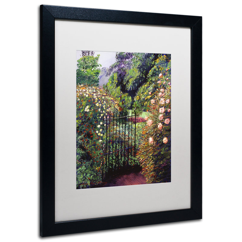 « quiet jardin entry » par david lloyd’s glover, reproduction sur toile encadrée, H 20 po x l 16 po x P 0,5 po, Noir