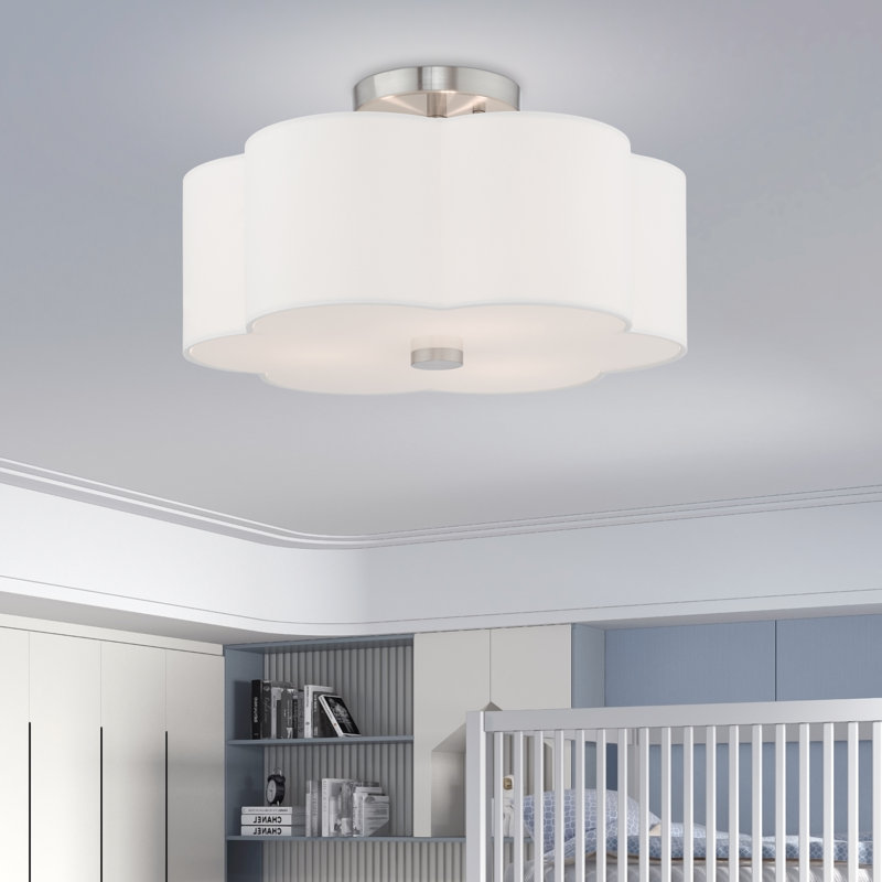 Plafonnier semi-encastré 3 lumières Vino, H 8,5 po x l 15 po x P 15 po