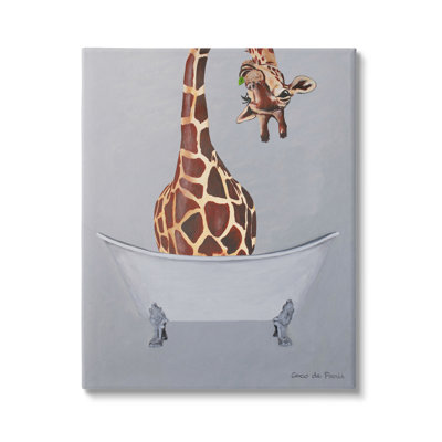 " Funny Giraffe Neck Bathtub Bathroom Theme " by Coco De Paris