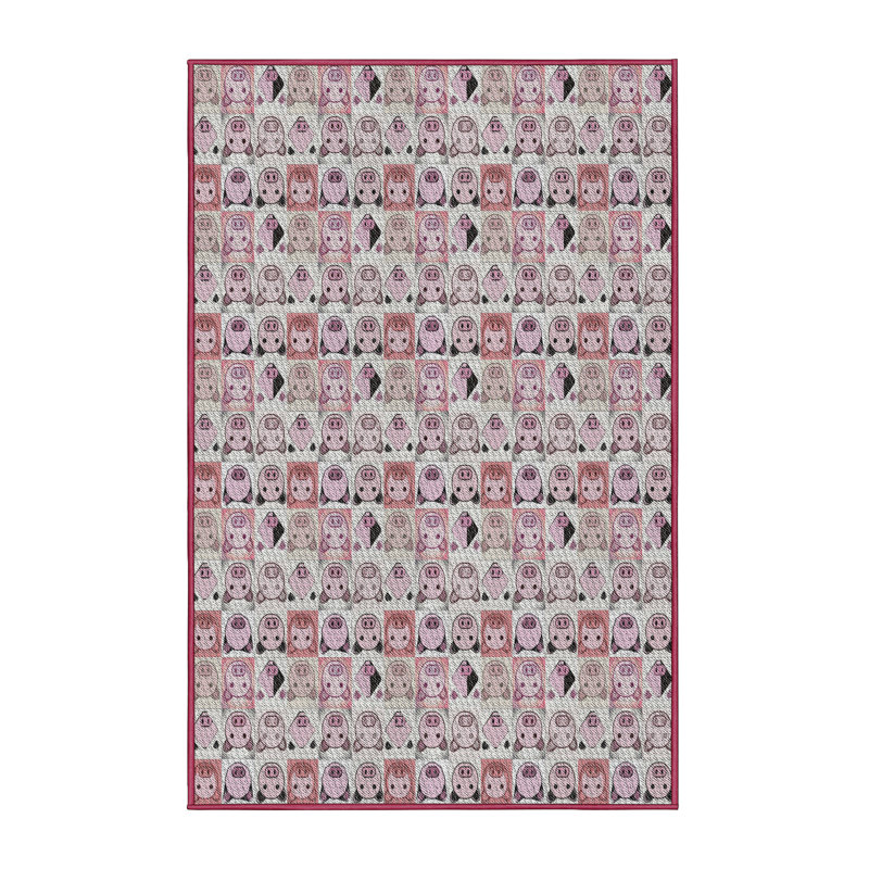 Tapis rouge/blanc à motifs Snediker, Rectangle 8 pi x 12 pi