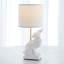 Lampe lapin en blanc mat