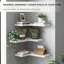 Ensemble de 3 tablettes d'angle flottantes, présentoirs muraux en bois massif pour la cuisine de la chambre à coucher, support invisible, solution de rangement peu encombrante-291887602