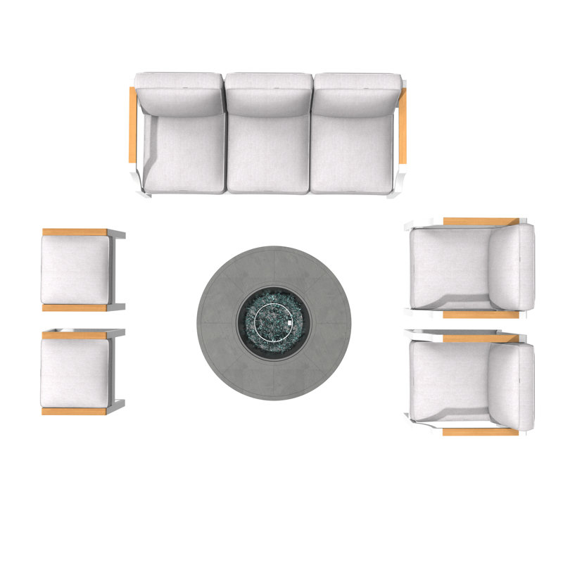 Kimly 7 - Person Patio Conversation Set with Cushions