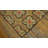 Small Square Floral Grid Pattern Antique American Folk Art Hooked Rug