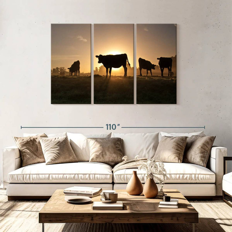 Brampt Cow Silhouettes, 48" H x 74" W