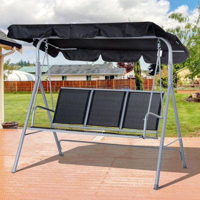 3 Person Porch Swing with Canopy