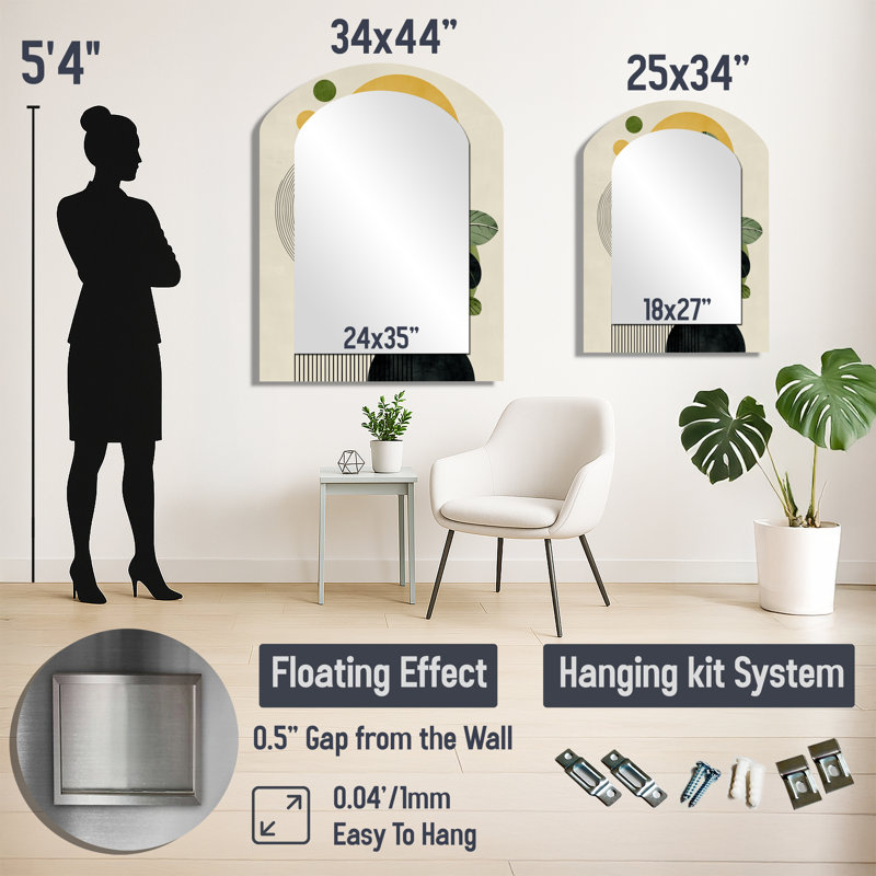Miroir mural Botanical, 34" x 25"