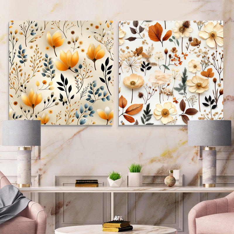 Whitby - Ensemble de 2 plantes murales en acrylique, H 36 po x l 73 po