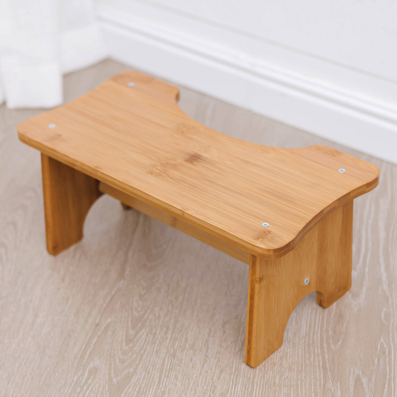 Escabeau léger en bois 6,69 po, Brun