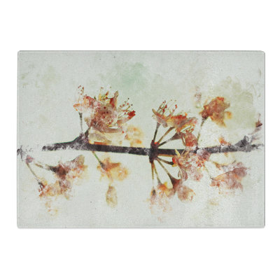 Cherry Blossom Flowers Vol.12 Watercolour Chopping Board
