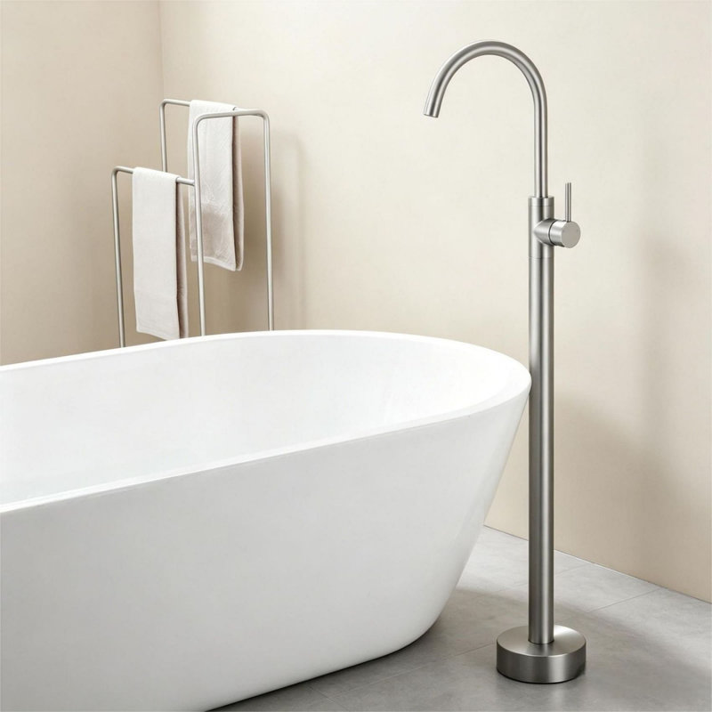 Freestanding Tub Faucet, Brushed Nickel