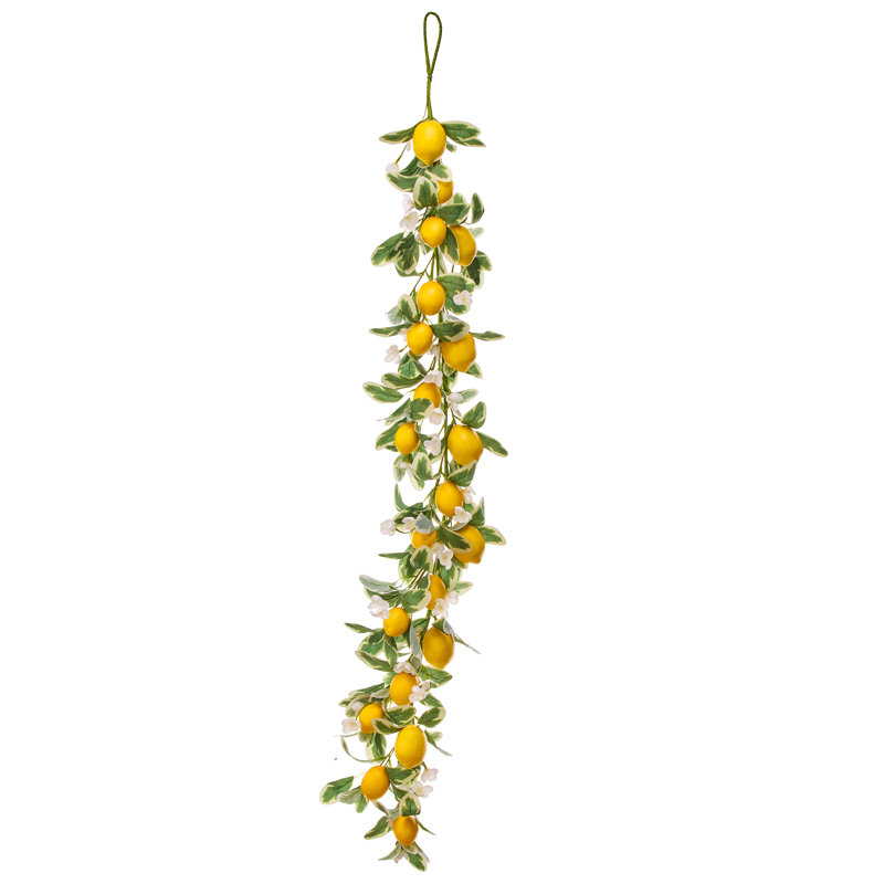 Guirlande 48 "citron avec fleurs