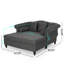 Chaise longue spacieuse en tissu de style contemporain pour la maison