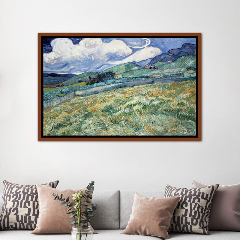 Paysage à Saint-Remy par Vincent Van Gogh - reproduction d'art, H 40 po x l 60 po x 1,5 po
