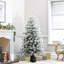 Arbre de Noël artificiel enneigé 5,5 pi