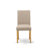 3 Piece Kitchen Table Set Contains a Round Dining Room Table with Dropleaf and 2 Light Tan Linen Fabric Parsons Dining Chairs, Oak-155773764-155773778-155773783
