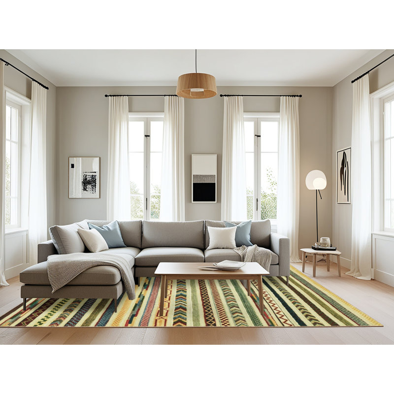 Abstract Indoor Rug, Rectangle 8' x 12'