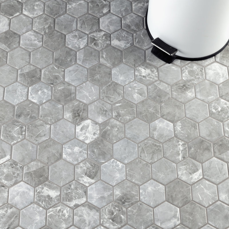Flo 2" x 2" Porcelain Mosaic Honeycomb Wall & Floor Tile