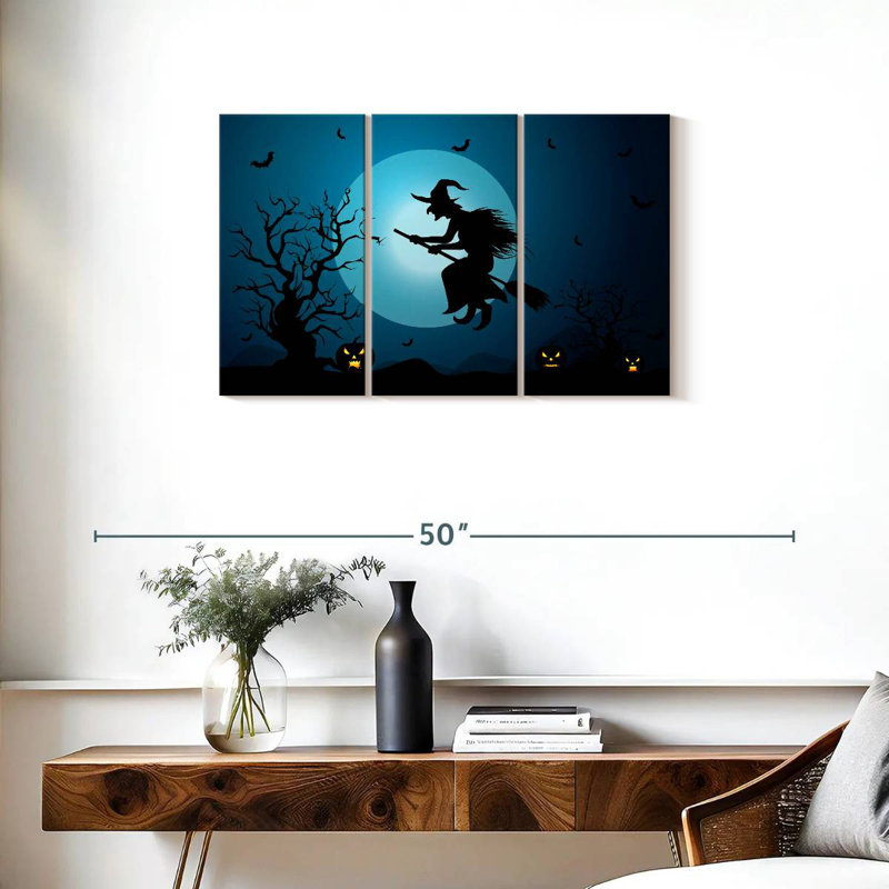 Lelend sorcière d'Halloween, H 20 po x l 33 po