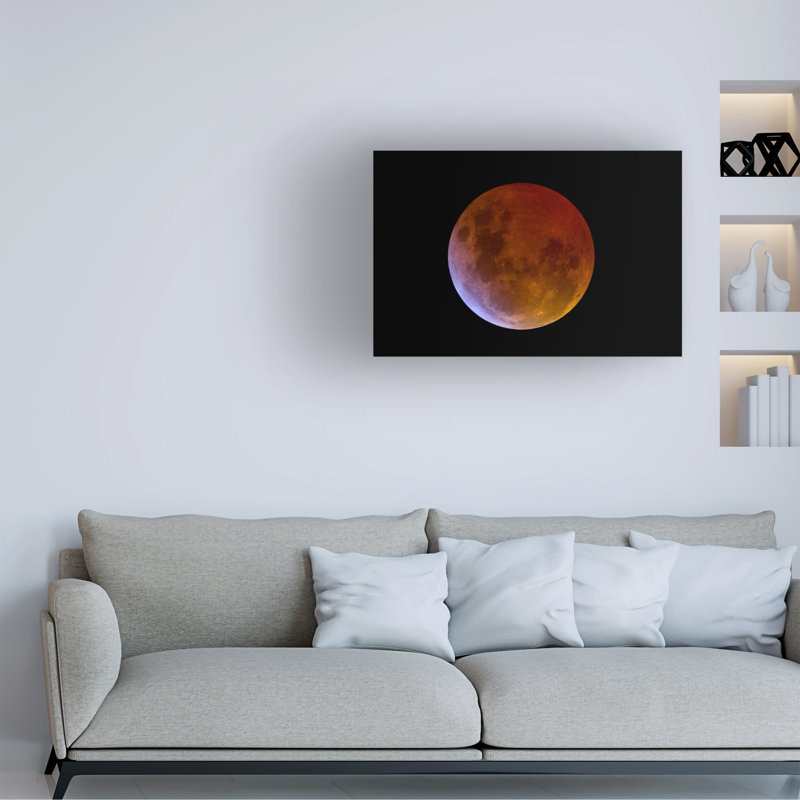 «Diego Barucco Moon Total Eclipse», art sur toile, H 12 po x l 19 po