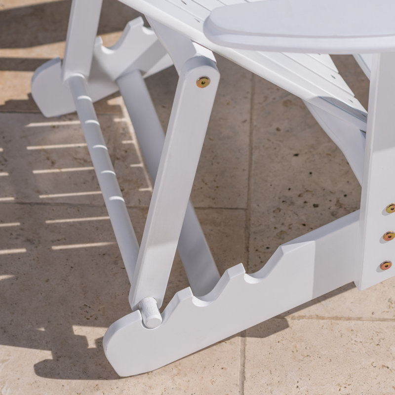 Pepe Solid Wood Adirondack Chair, White