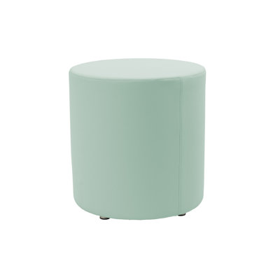 18 inch Round Everyday Vinyl Ottoman, 19 inch Height