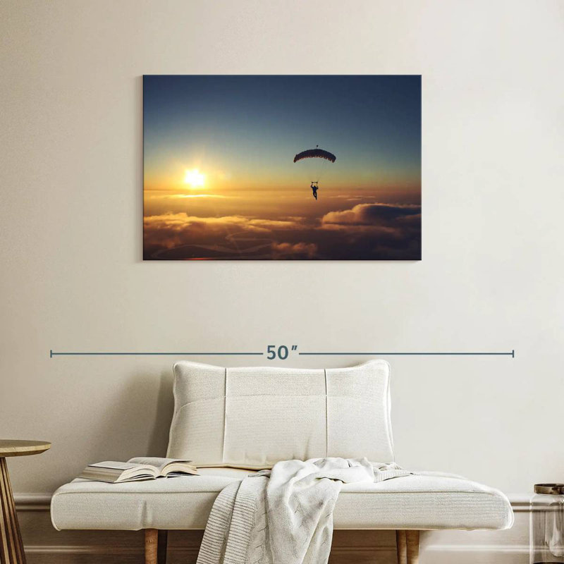 Sireci Skydiver Watching Sunset, 24" H x 36" W