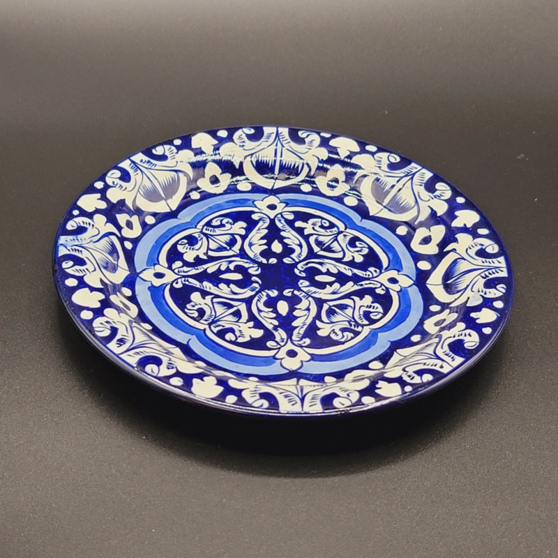 Assiette plate Cvitan Canora Assiette moyenne en céramique fabriquée à la main. 20 cm x 2 cm Idée de cadeau unique. Décoration intérieure