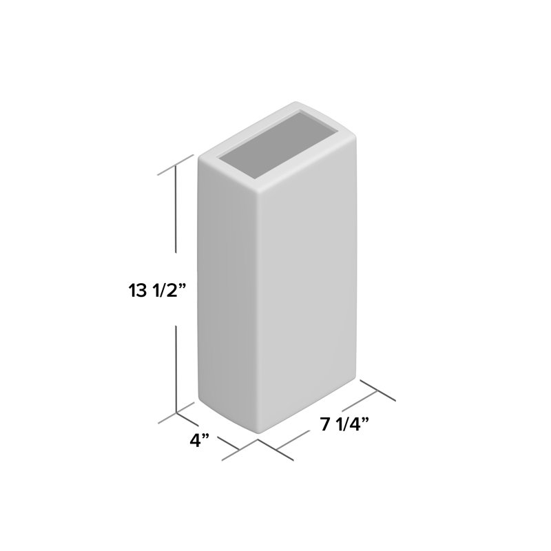 Applique murale encastrée en céramique Burghilde, Granit, H 13,5 po x l 7,25 po x P 6,5 po, Incandescent