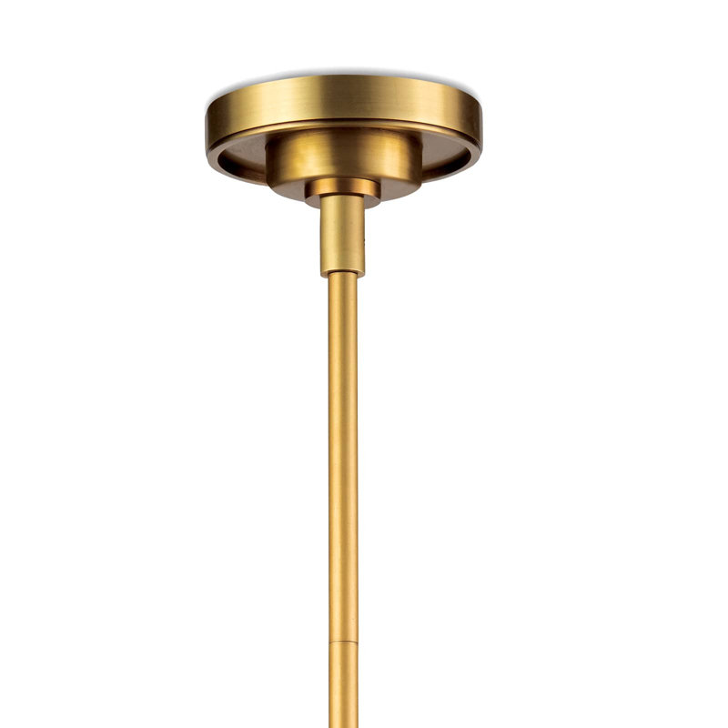 Cafe Pendant, 15.5" H x 12" W x 12" D, Natural Brass