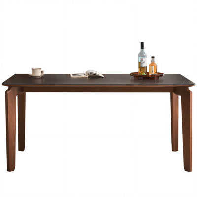 Long Rectangle Dining Table Solid Wood North American Black Walnut Mid-Century Modern Style