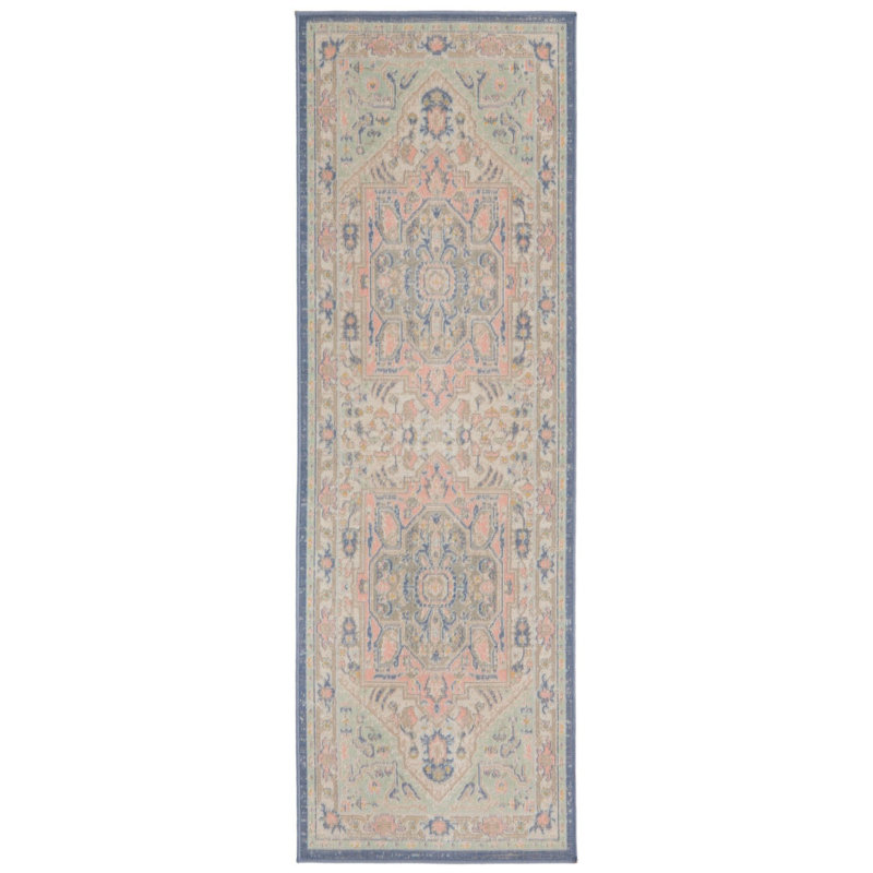 Tapis traditionnel Matthei couleur os, Tapis de couloir 2 pi x 6 pi