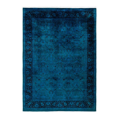 Tapis bleu noué à la main Weirsky - One-of-a-Kind Weirsky