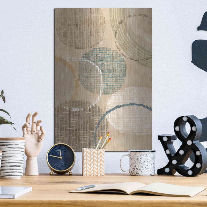 Art mural en métal Brayden Studio «Woven Basquets I» par Flora Kouta, H 16 po x l 12 po