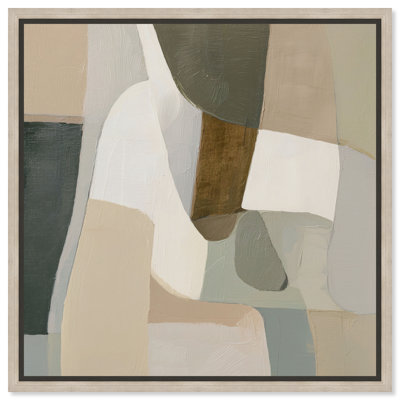 Tableau sur toile encadrée Desert Shallows II, par Art Remedy, cadre en chêne naturel, 54 x 54 pouces.