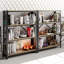 121.92cm H x 91.44cm W Steel Etagere Bookcase-1644352324