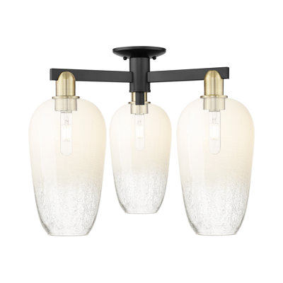 Brookhaven Flute - 3 Light Semi-Flush Mount