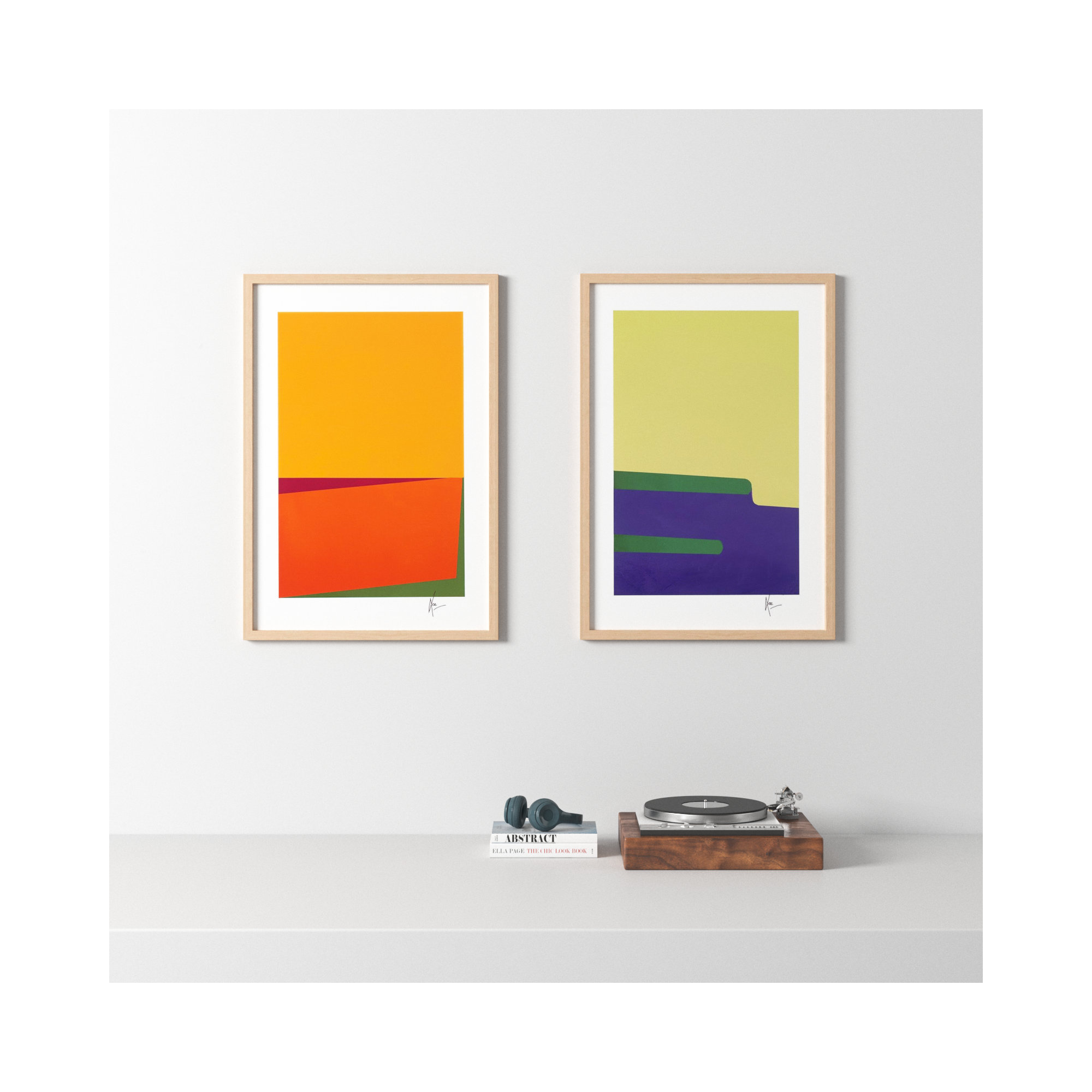 Sahara & Kalahari. Set Of 2 by Lee Lessem, Brown, 38" H x 26.5" W x 1.25" D