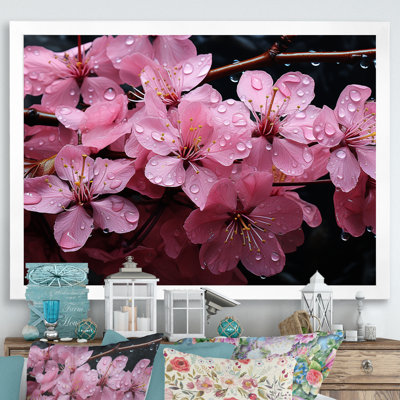 Pink Cherry Blossom Garden Jewel II - Tree Cherry Blossom Wall Art